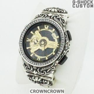 <img class='new_mark_img1' src='https://img.shop-pro.jp/img/new/icons15.gif' style='border:none;display:inline;margin:0px;padding:0px;width:auto;' />CROWNCROWN 饦󥯥饦 CASIO  G-SHOCK Gå GA-110   ϡķ ܡ С925 ֥쥹å CZ 