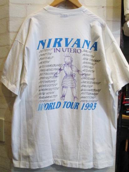 NIRVANA （ニルバーナ） IN UTERO WORLD TOUR Tシャツ 1993 - 高円寺 ...