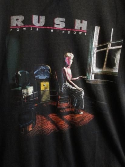 RUSH (ラッシュ) POWER WINDOWS TOUR 85/86 Tシャツ - 高円寺 RUSH (ラッシュ) POWER WINDOWS TOUR 85/86 Tシャツ - 高円寺