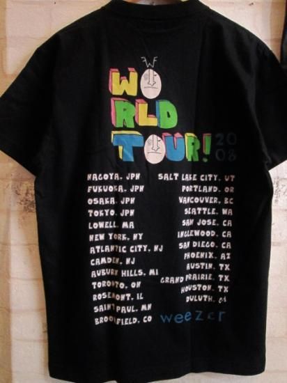 weezer (ウィーザー) WORLD TOUR 2008 Tシャツ - 高円寺 古着屋