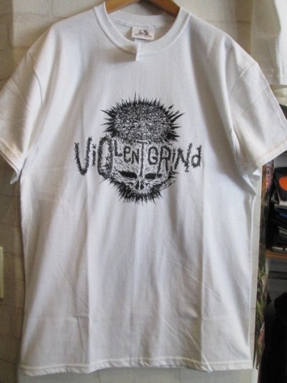 VIOLENT GRIND (バイオレント・グラインド)　x TAKAO NIIKURA Tシャツ　WHT - 高円寺 古着屋 MAD SECTION  (マッドセクション)