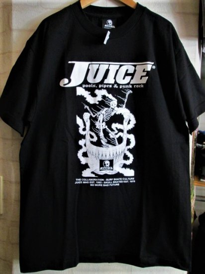 SKULL SKATES (スカルスケーツ)　ｘ　Juice Magazine (ジュース マガジン)　コラボ Tシャツ - 高円寺 古着屋 MAD  SECTION (マッドセクション)