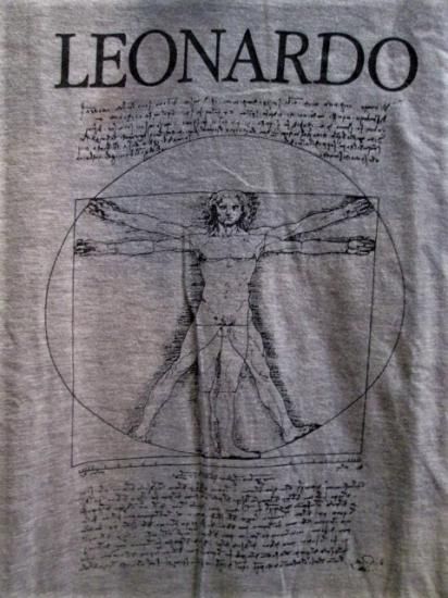 Leonardo Da Vinci レオナルド ダ ヴィンチ ウィトルウィウス的人体図 Tシャツ 高円寺 古着屋 Mad Section マッドセクション