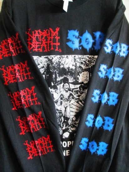 Napalm Death (ナパーム・デス) x SxOxB (エス・オー・ビー) UK ＆ EU TOUR ロングスリーブTシャツ