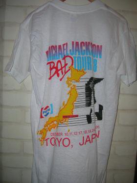 1988年　マイケルジャクソン　BADツアーTシャツ　LラップT