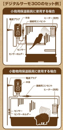 CASA デジタルサーモ300 制御温度15～40℃ 夜でも見やすいデジタル 