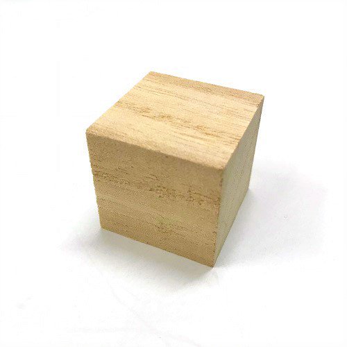 穴なし】木片ブロック（立方体） ハンドトイや手作りおもちゃのパーツ ...