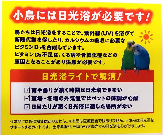 オールインワンセット】MARUKAN 小鳥の日光浴ライト 電球 + ライト