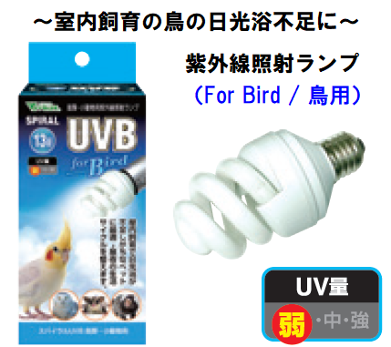 13W 鳥の日光浴 コンプリート3点セット】Vivaria スパイラル UVB 13Ｗ