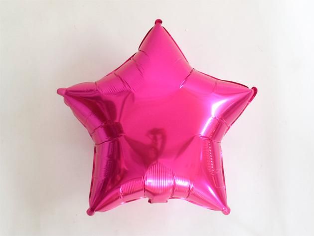 フォイルバルーン マゼンタピンクスター 45cm-Qualatex
