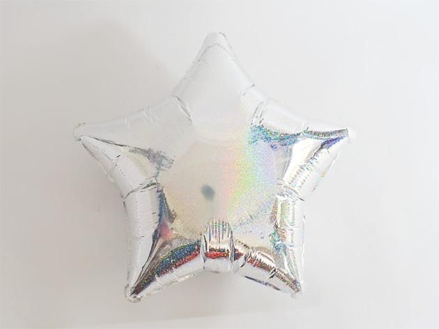 フォイルバルーン ホログラフ シルバースター 48cm-Anagram