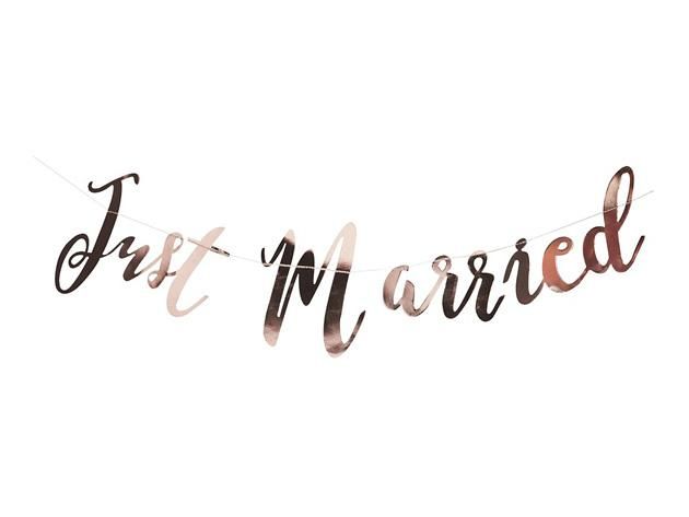Just Married ガーランド ローズゴールド - Ginger Ray
