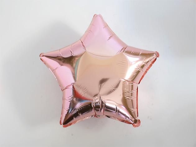 フォイルバルーン ローズゴールド スター 48cm-Anagram