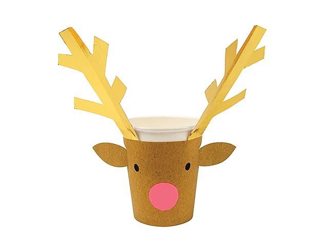 Christmas ペーパーカップ トナカイ8個入-MeriMeri