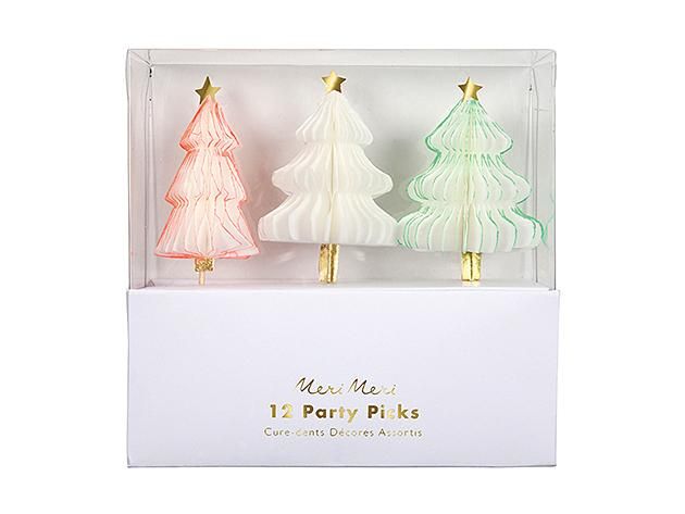 <img class='new_mark_img1' src='https://img.shop-pro.jp/img/new/icons24.gif' style='border:none;display:inline;margin:0px;padding:0px;width:auto;' />★在庫2★ Christmas ハニカム ツリーピック12本入 - MeriMeri