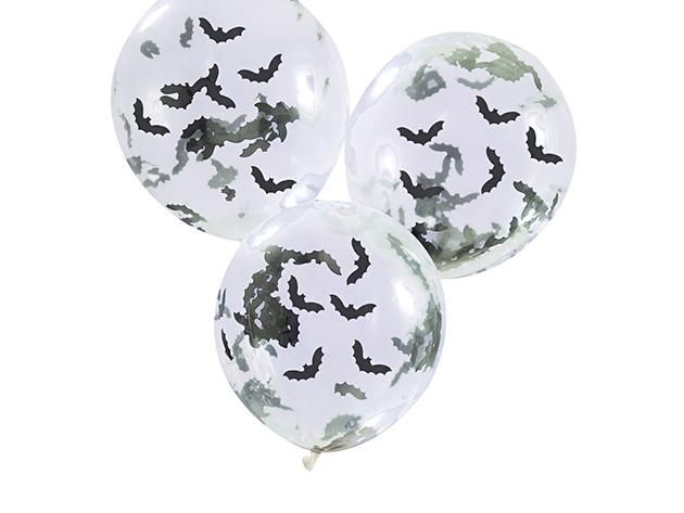 <img class='new_mark_img1' src='https://img.shop-pro.jp/img/new/icons14.gif' style='border:none;display:inline;margin:0px;padding:0px;width:auto;' />HALLOWEEN BATコンフェッティ入りバルーン 11'R(23〜28cm)5枚入 - Ginger Ray