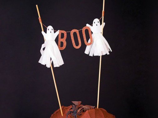 Halloween ゴースト ケーキトッパー  BOO - MeriMeri