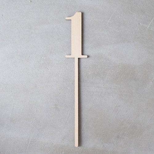 ナンバー【1】数字プロップス ウッド28.5cm - バースデー/月齢/テーブルナンバー - MOONTIC