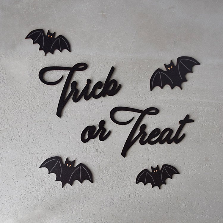 HALLOWEEN 「Trick or Treat」& BAT（コウモリ）ウッド デコレーション