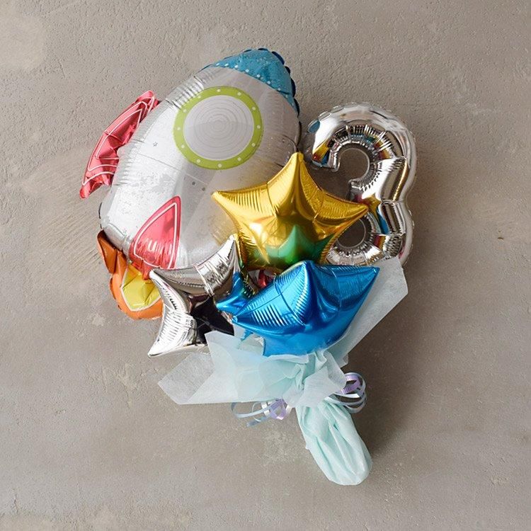 バルーンブーケ ブーケ型◇ロケット（宇宙）バルーンブーケ ◇卒園・卒業・誕生日