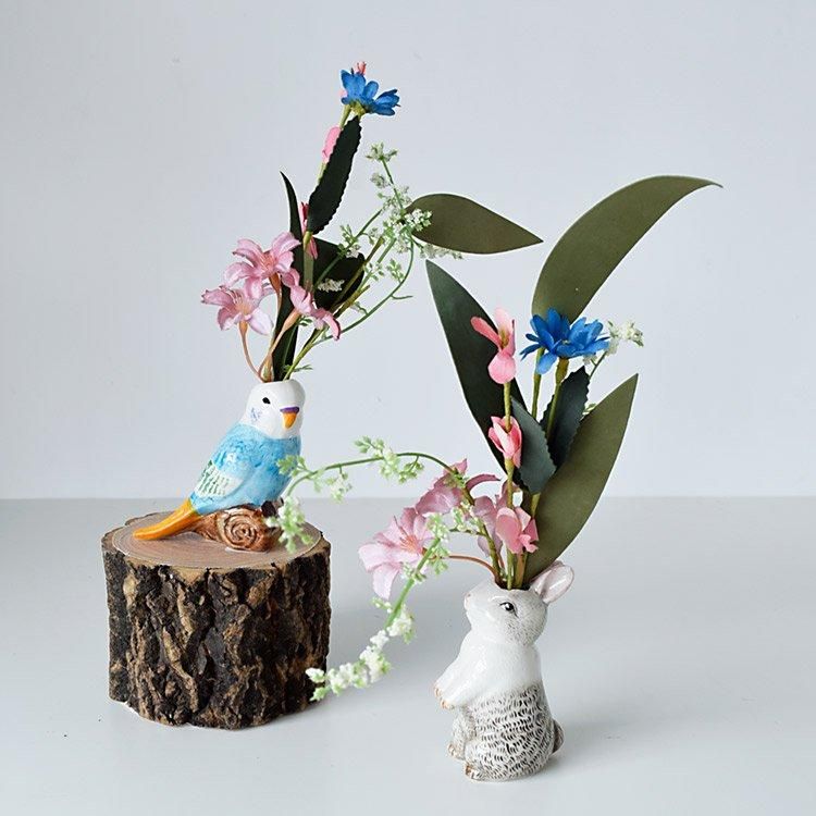 フラワーベース(花瓶) ガラス - Parakeet(インコ) H9cm フラワーベース(花瓶) ガラス - Parakeet(インコ) H9cm