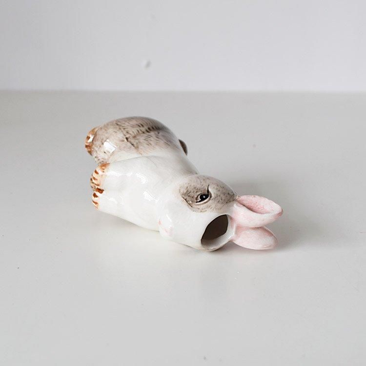 限定①価格★国産転写フラワービーズに乗っかったうさぎちゃんのボールペン❤ ふわふわうさぎちゃん ボールチェーン 全3色 No.603-180/181/182