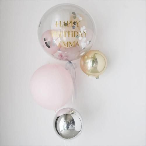 <img class='new_mark_img1' src='https://img.shop-pro.jp/img/new/icons14.gif' style='border:none;display:inline;margin:0px;padding:0px;width:auto;' />BIG 44cmバルーンパフェ【ベビーピンクベージュ】Lサイズ★誕生日・お祝い・結婚式｜文字デザイン・メッセージ選べます◆送料770円★ヘリウムガス入り◆ 誕生日バルーン・バースデー・バルーンギフト