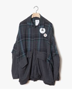 Checked 2WAY Jacket(GREY)<img class='new_mark_img2' src='https://img.shop-pro.jp/img/new/icons43.gif' style='border:none;display:inline;margin:0px;padding:0px;width:auto;' />