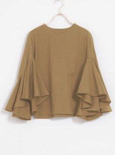 Flare Sleeve Tops(beige)