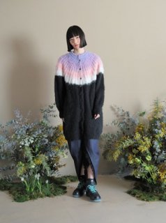 Petal Gradation Knit Coat(BLACK