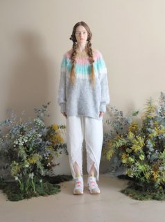 Petal Gradation Knit SweaterGREY