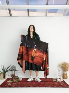 Double Exposure Knit Stole(VOLCAN)