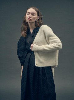 Fox Cashmere Cardigan(white)