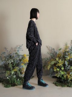 Flower JQ Pants(VELOR BLACK)