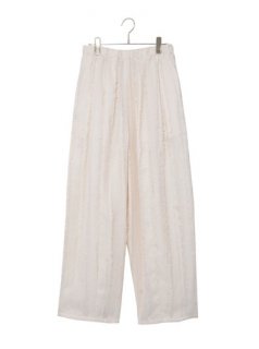 Fringe Tuck Gather Curve Pants(etc white)