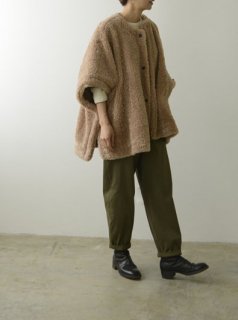 Eco Fur Poncho(beige)