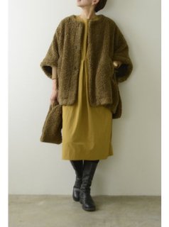 Eco Fur Poncho(camel)