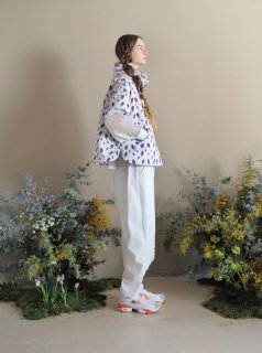 Flower Down Poncho Jacket(WHITE)