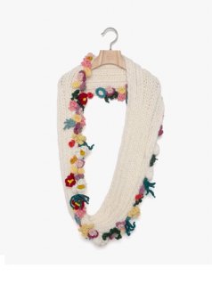 Handmade Lei Snood(WHITE)