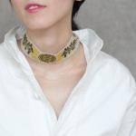 ARRO / Embroidery Twilly Scarf / WATCHER(beige)