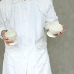 mushimegane books. /cup (crazing white)