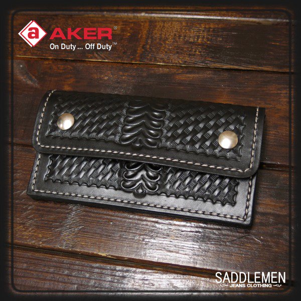 AKER（エイカー）「BASKET WEEVE HALF FLAP」トラッカーウォレット