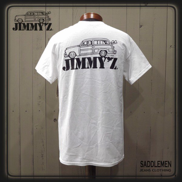 80's JIMMY'Z ジミーズ 半袖 Tシャツ プリント ホワイト