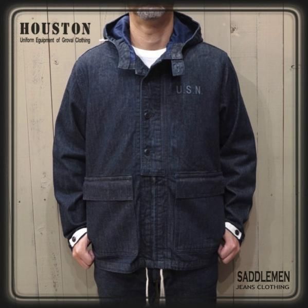 SALE!! ヒューストン U.S.NAVY 12oz.デニムパーカージャケット定価