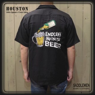 ヒューストン「BEER」ボウリングシャツ