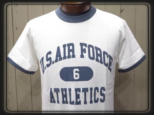 ヒューストン「U.S.AIR FORCE ATHLETICS」リンガーTシャツ