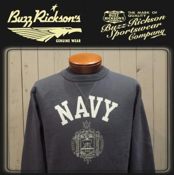 バズリクソンズ「NAVY」スウェット - アメカジ|サドルメン バズリクソンズ「NAVY」スウェット - アメカジ|サドルメン