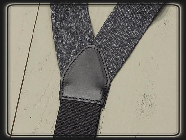 クッシュマン「BLACK CHAMBRAY」サスペンダー - アメカジ