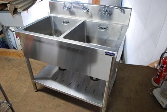 新品 ステンレス２槽シンクB付900×450×800/890mm...+soporte.cofaer.org.ar