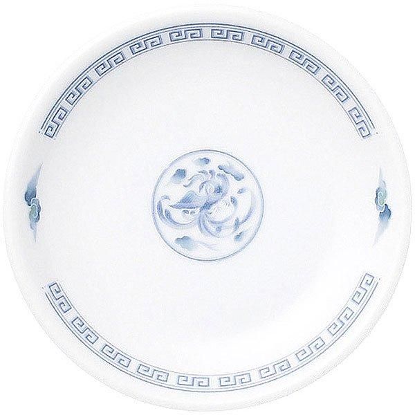 翔鳳 13cm皿 約12.7cm 白系 中華食器・アジアン食器 取皿 日本製 業務